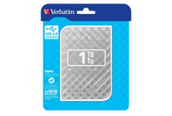 Verbatim 53197 Store N Go, External hard drive, 2.5", USB 3.0 (3.2 Gen 1), 1TB, silver