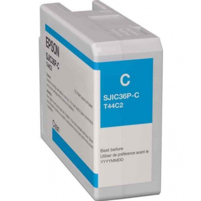 Epson SJIC36P-C C13T44C240 for ColorWorks, cyan original ink cartridge