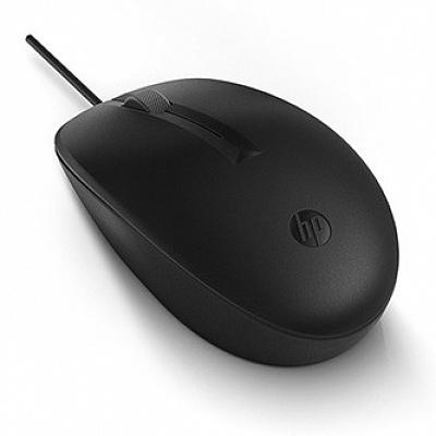 Wired USB mouse, HP 125 Mouse 265A9AA, black, optical, 1200 DPI