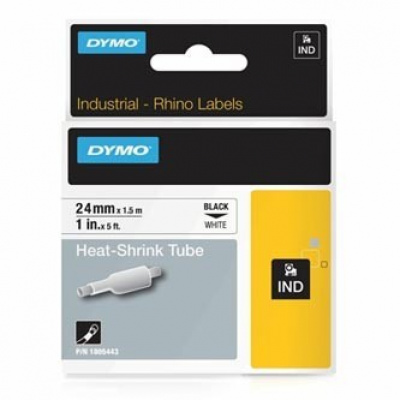 Dymo Rhino 1805443, 24mm x 1,5m, black text/white tape, original tape
