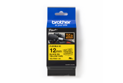 Brother TZ-FX631 / TZe-FX631 Pro Tape, 12mm x 8m, black text/yellow tape, original tape