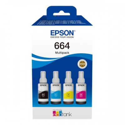 Epson T6646 C13T66464A color (CMYK) multipack original ink refill