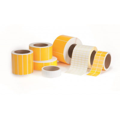 Partex PLT025012DSEC polyester labels 25,4x12,7 mm, security, 2000pcs, for TTR, roll
