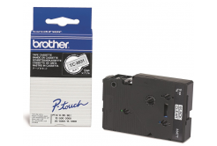 Brother TC-M91, 9mm x 7,7m, black text / transparent tape, original tape