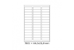 Self-adhesive labels 64 x 21 mm, 39 labels, A4, 100 sheets