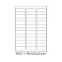 Self-adhesive labels 64 x 21 mm, 39 labels, A4, 100 sheets