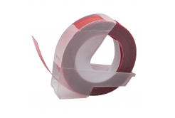 Dymo Omega, 9mm x 3m, white text / chestnut brown tape, compatible tape