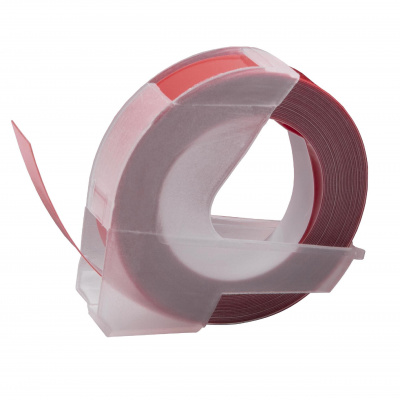 Dymo Omega, 9mm x 3m, white text / chestnut brown tape, compatible tape