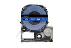 Epson LC-SD24BW, 24mm x 8m, white text / blue tape, compatible tape