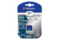 Verbatim 47022 Secure Digital Card Pro U3, memory card, SDXC, 64GB, UHS-I U3 (Class 10), V30, 