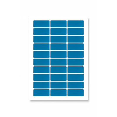 Self-adhesive labels 63,5 x 29,6 mm, 27 labels, A4, 20 sheets, blue