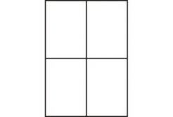 Self-adhesive labels 105 x 148 mm, 4 labels, A4, 100 sheets