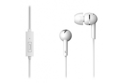 Genius HS-M300, headphones with microphone, without volume control, white, 2.0, in-ear, 3.5 mm jack