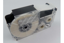 Casio XR-18AX 18mm x 8m white / clear, compatible tape