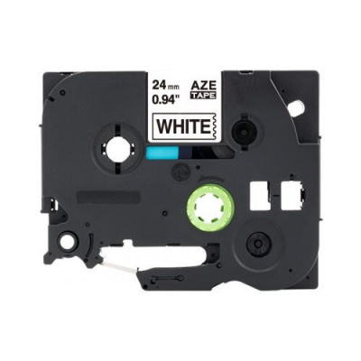 Brother TZ-N251 / TZe-N251, 24mm x 8m, black text / white tape, non-laminated compatible tape