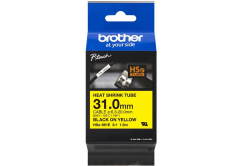 Brother HSE-661E, 31 mm x 1.5 m , černý tisk / žlutý podklad , originální páska