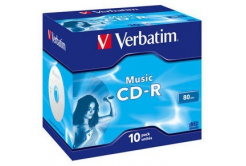VERBATIM CD-R (10-pack) Audio/Live it!/Colour/Jewel/80Min