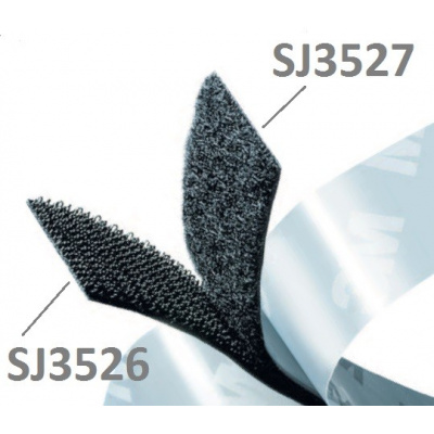 3M Hook & Loop SJ3527 white, loops, 25 mm x 45,7 m