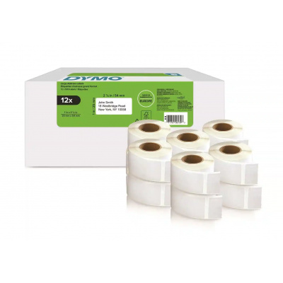Dymo 2177563, 54mm x 25mm, white paper labels