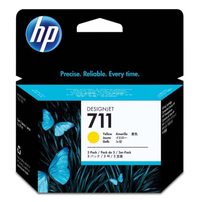 HP 711 CZ136A 3pcs yellow original ink cartridge