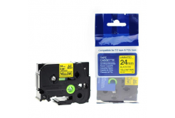 Compatible tape Brother TZ-S651/TZe-S651 24mm x 8m extr.adh. black text/yellow tape