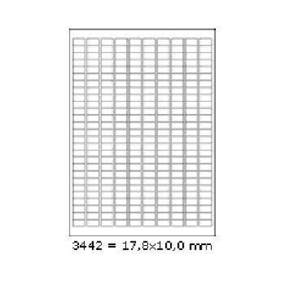 Self-adhesive labels 17,8 x 10 mm, 270 labels, A4, 100 sheets