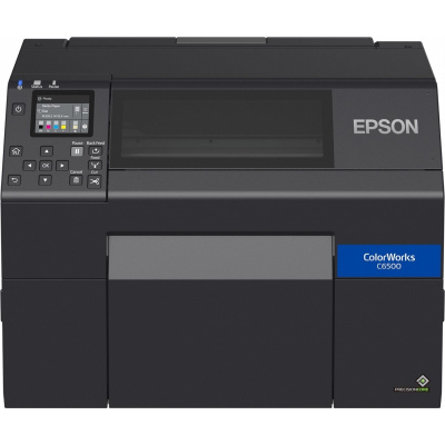 Epson ColorWorks C6500Ae (mk) C31CH77102MK, color label printer, cutter, disp., USB, Ethernet, black