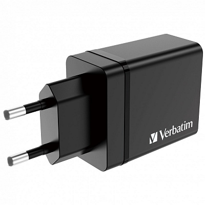 VERBATIM Universal Charger Adapter CHR-30EU2, 30W, 1x USB-C, 3x USB, black