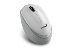 Genius Mouse NX-7009, 1200DPI, 2.4 [GHz], optical, 3 buttons, wireless, white-gray, 1 pc AA, Blue-Eye sensor, symmetrical