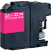 Brother LC-123 magenta compatible inkjet cartridge