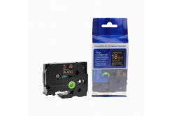 Compatible tape Brother TZ-344 / TZe-344, 18mm x 8m, gold text / black tape