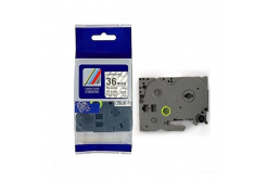 Brother TZ-M61 / TZe-M61, 36mm x 8m, black text/transparent matt tape, compatible tape