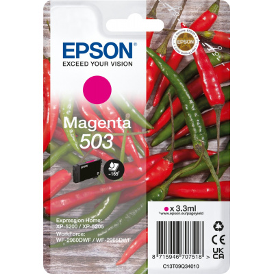 Epson 503 T09Q340 C13T09Q34010 purpurová (magenta) originální cartridge