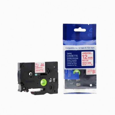 Compatible tape Brother TZ-232 / TZe-232, 12mm x 8m, red text / white tape