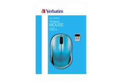 Verbatim 49044 Go Nano, Wireless mouse, 1600DPI, optical, blue