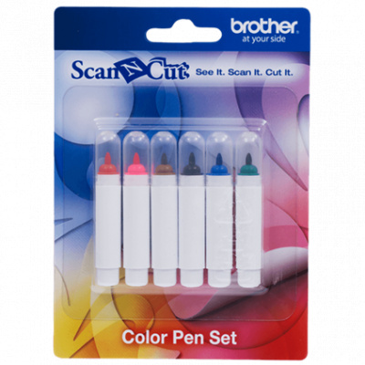 Brother CAPEN1 ScanNCut, set of 6 coloured pens
