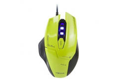 E-blue Mazer Mouse, 2500 DPI, optical, 6 buttons, wired USB, green