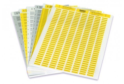 Partex PLL015006D4SM polyester labels 15x6 mm, yellow A4, 10x484pcs