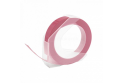 Dymo Omega, 9mm x 3m, white / pink