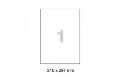 Self-adhesive labels R0501.1123, laser, glossy, polyester, 210 x 297 mm, 1 label, A4, 100 sheets