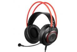 A4Tech Bloody G200, headphones with microphone, without volume control, black, gaming headphones, illuminated, type 3.5 mm jack + USB
