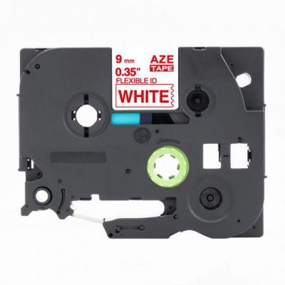 Compatible tape Brother TZ-FX222 / TZe-FX222, 9mm x 8m, flexi, red text / white tape