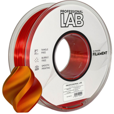 Professional Lab FG-P100-E1, 3D filament, PLA Silk, 1,75mm, 1000g, Dual Color, Red, gold
