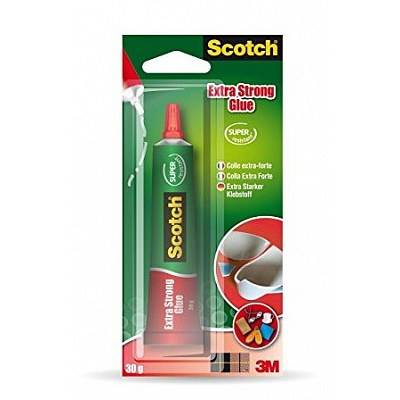 3M Scotch Extra Strong Clear Glue (3030C12), 30 ml tube