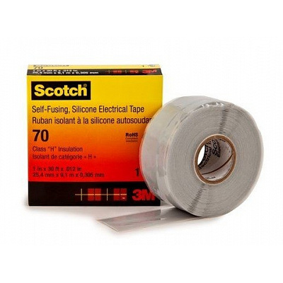3M 70 Scotch Self-Fusing Silicone Tape, 25 mm x 9.1 m