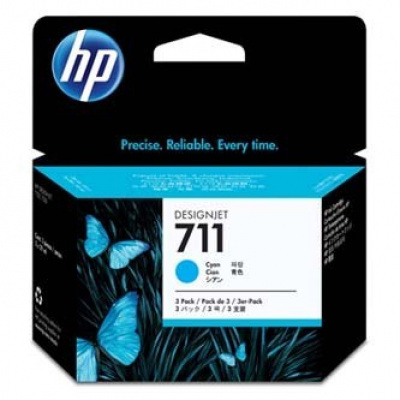 HP 711 CZ134A 3pcs cyan original ink cartridge