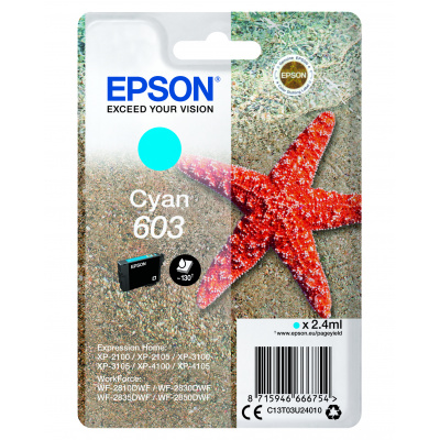 Epson 603 C13T03U24010 cyan original ink cartridge