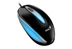Genius Mouse DX-Mini 31010025404, 1000DPI, optical, 3tl., wired USB, black, classic, RGB backlit