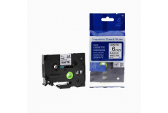 Brother TZ-211 / TZe-211, 6mm x 8m, black / white, compatible tape