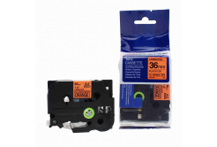 Compatible tape Brother TZ-B61/TZe-B61, signální 36mm x 8m, black text/orange tape